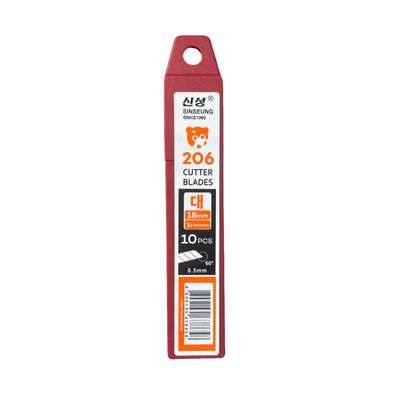 satın al L206 Snap Off Knife 18mm SK2 Karbon Çelik Kesme Blades Evrensel 0.5mm 14-Segment 60° Çevrimiçi üretim