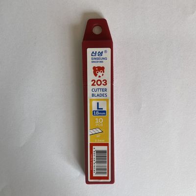 Ergonomik 18mm Kırılabilir Bıçaklar 60 Derece Açı 0.5mm Kalınlık