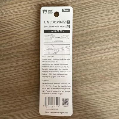 Karton kağıt kesme için kaydırma kilitli 86 mm geri çekilebilir kullanılabilir bıçak kesicisi