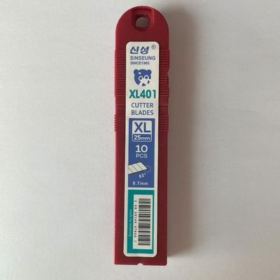 Profesyonel 7 Bölüm 25mm Gümüş Uygulama Kesicisi Bıçak 126mm İnce Cam Kesim için