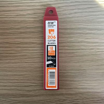 Profesyonel pürüzsüz kesin kesim bıçağı bıçak genişliği 18 mm kalınlığı 0,5 mm