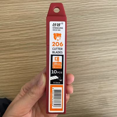 Uzun Ömürlü 18mm Bıçak Uçları 14 Segment 0.5 Mm Kalınlık Dayanıklı Yapı